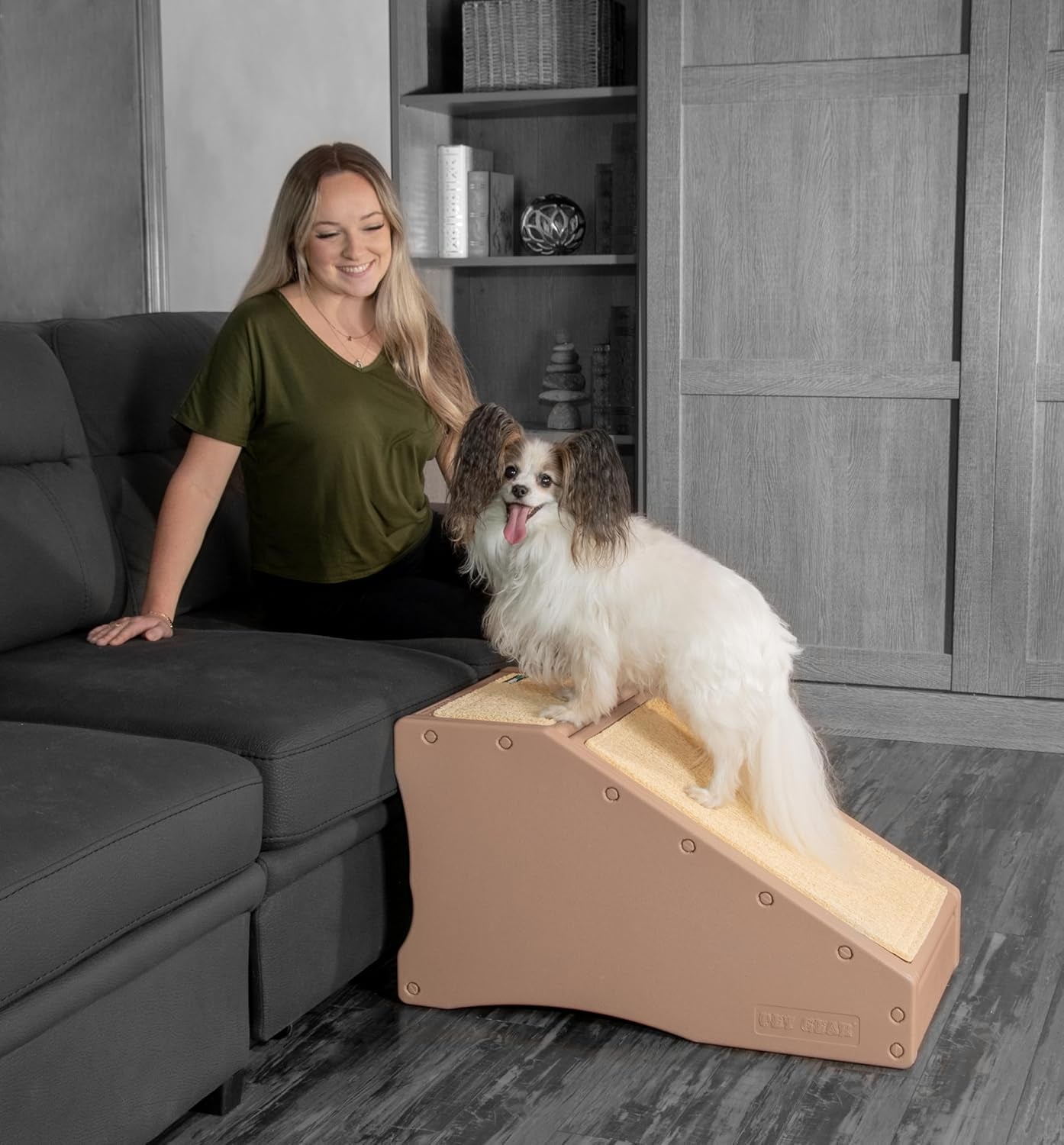 Stramp Stair and Ramp Combination for Dogs/Cats, Easy Step, Lightweight/Portable, Sturdy, Easy Assembly (No Tools Required) 1 Model, Available in 6 Colors