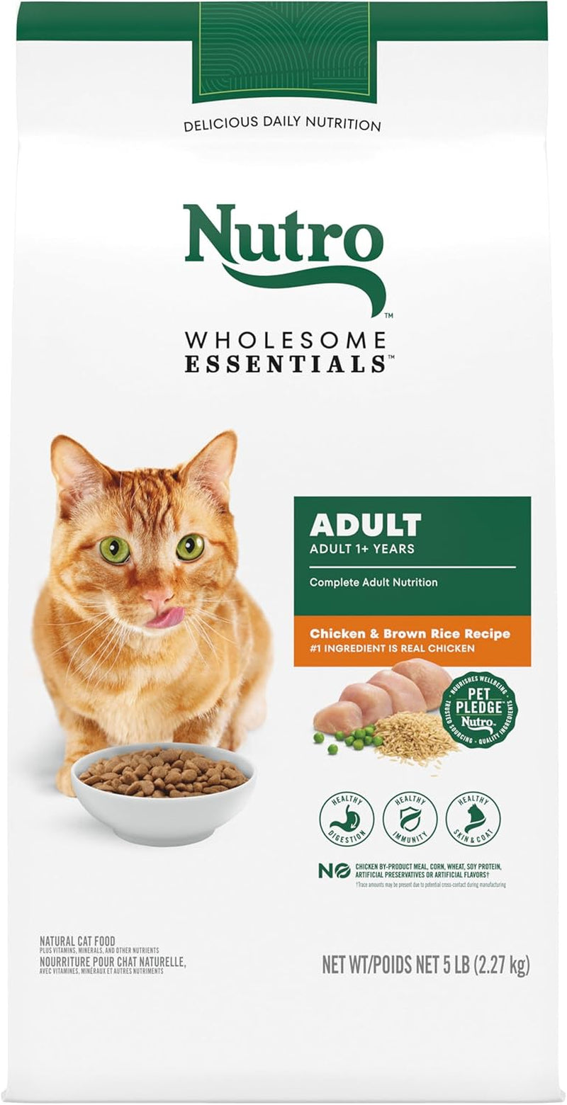 Wholesome Essentials Adult Dry Cat Food, Chicken & Brown Rice Recipe, 5 Lbs.