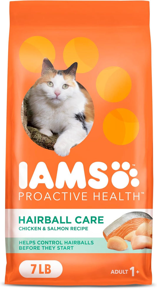Proactive Health Adult Hairball Care Dry Cat Food with Chicken and Salmon, 7 Lb. Bag (Pack of 1)